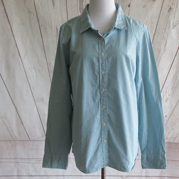 J. Crew Factory Haberdashery Gingham Checked Button Down Long Sleeve Shirt Sz XL - Picture 1 of 6